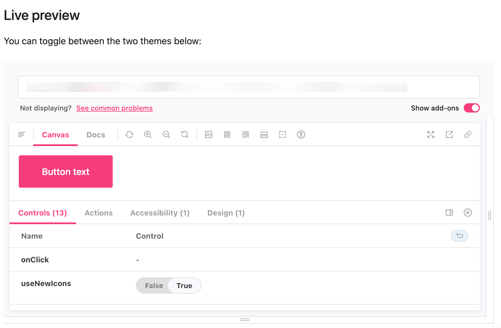 Display multiple themes in Storybook with an embedded iframe