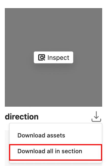 Red rectangle around Download all in section text