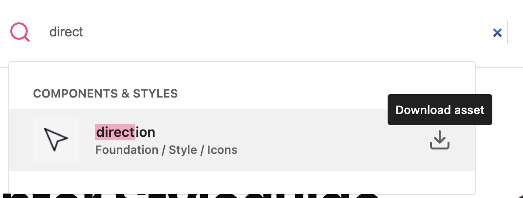 Download from the search result