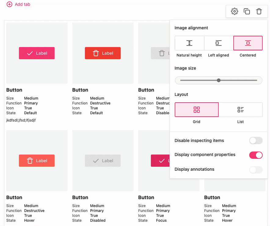 Gif showing how to change from grid view to list view