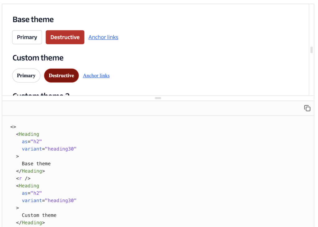 Display Storybook with native embedding Learning Hub zeroheight