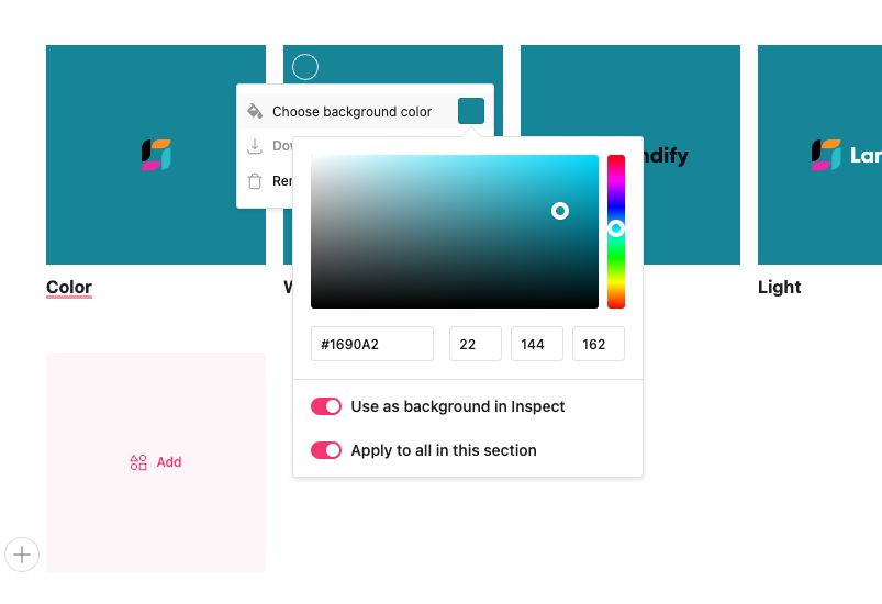 Background color Learning Hub zeroheight