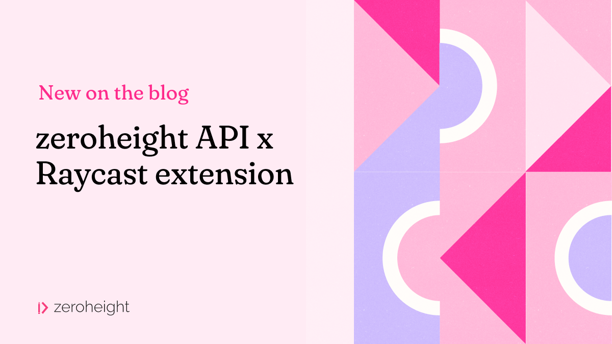 Raycast extension for zeroheight API