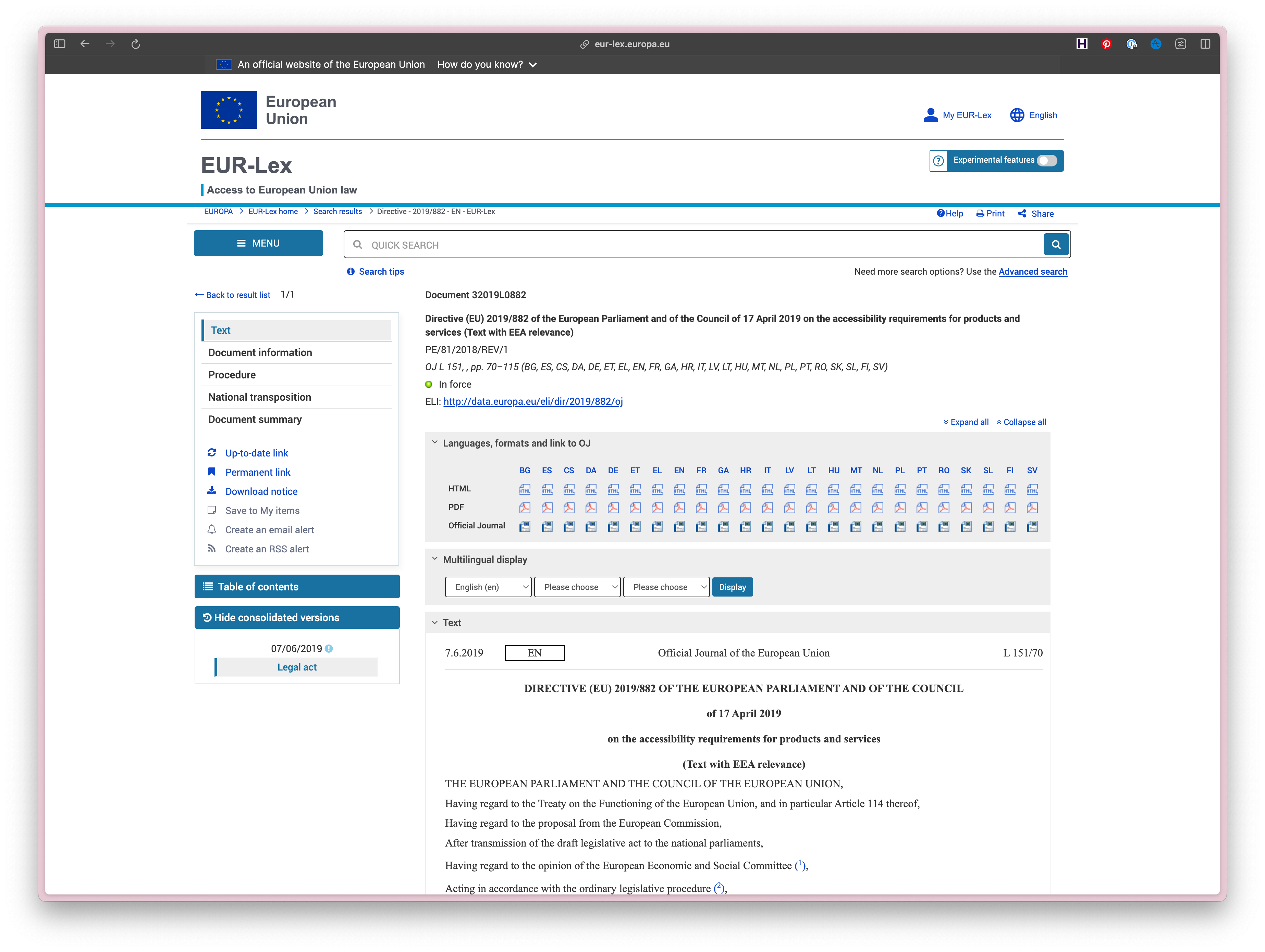 The full EEA directive can be read on the <VPIcon icon="fas fa-globe"/>European Union website
